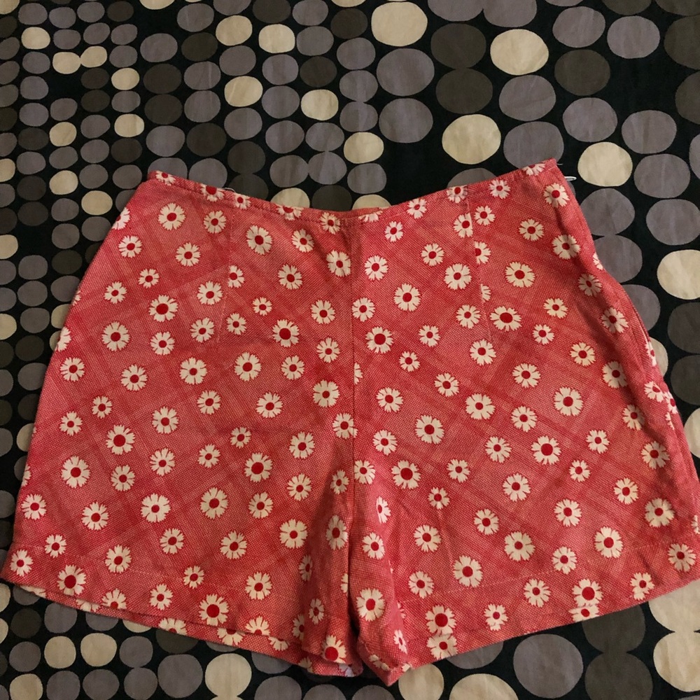 Pink Floral High-Rise Women's Shorts